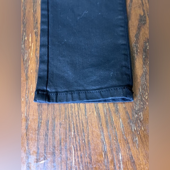 EUC Banana Republic Black Shiny Skinny Fit Stretch Denim Jeans Sz 29/8R - Picture 2 of 6